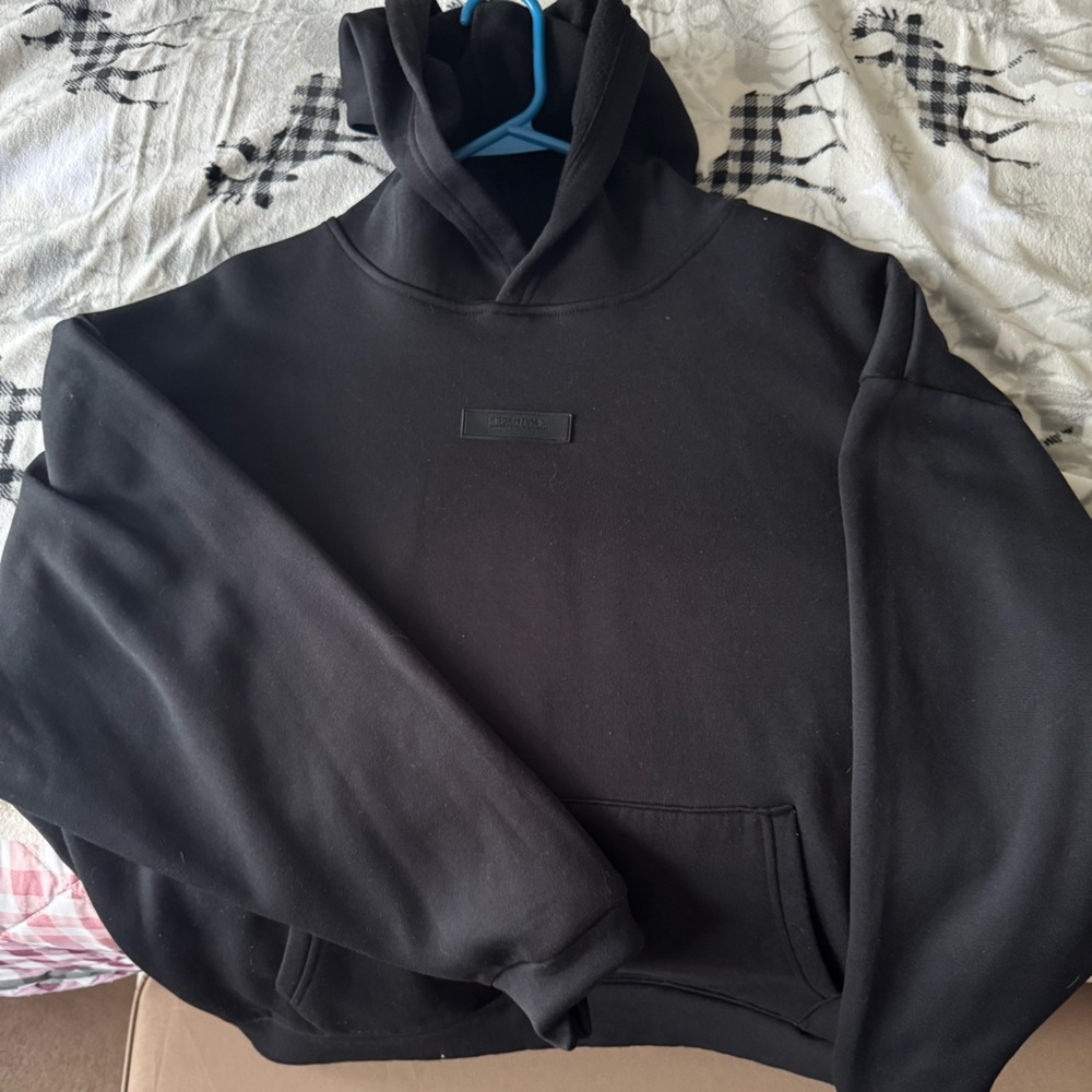 Black essentials hoodie